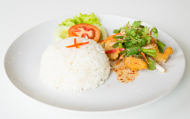 Hot and sour fried fish salad.