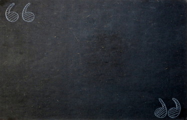 Blackboard Background with Quotation Marks in Chalk