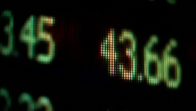 Stock Market Ticker On Computer Screen