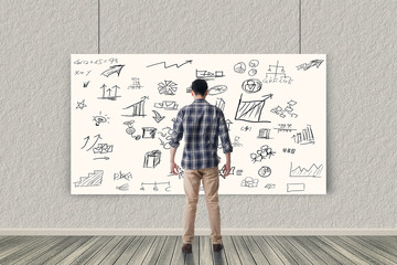business plan on wall