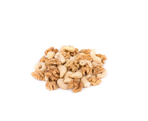 Bunch of walnuts and cashew.