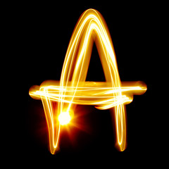 Created by light alphabet