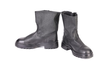 Close up of working boots.