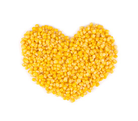 Heart made of corn.