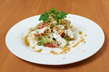 Chicken and blue cheese salad