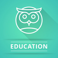 Flat design concept icons for education. Vector illustration
