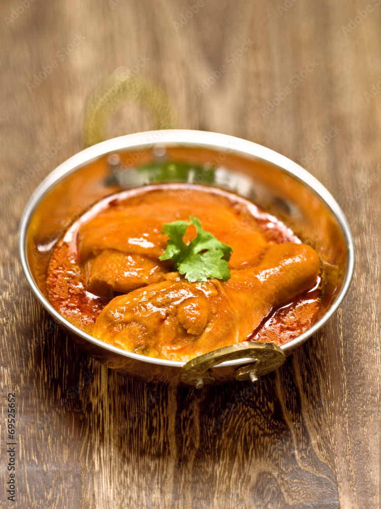 Sticker spicy indian chicken curry