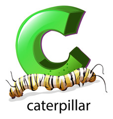 A letter C for caterpillar