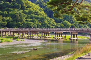 Obraz premium KYOTO Togetsukyo bridge, Arashiyama 嵐山渡月橋