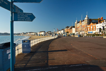 Seafront in Waymouth, Dorset, UK.