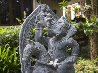 ganesha on the horse statue