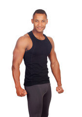 Strong man with black t-shirt