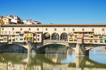 Famous landmark Ponte Vechio in Florence, Italy.
