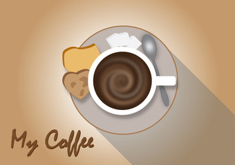 Hot mocha coffee background