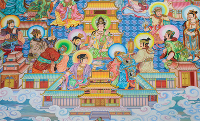 Obraz na płótnie Canvas Chinese mural painting art