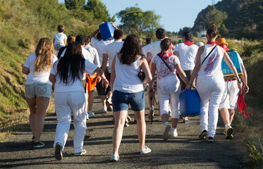 Before beginning of Haro Wine Festival festival