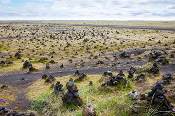 Cairn Montjoie Amas tas de cailloux islande