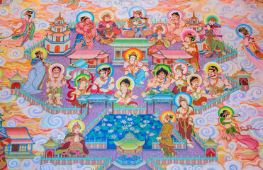 Fototapeta na wymiar Chinese mural painting art