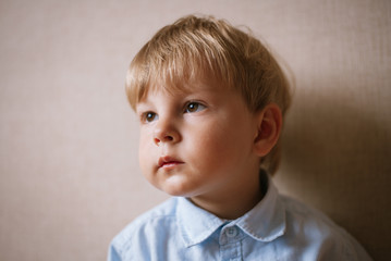 Portrait of Young Boy Wearing Bow Tie