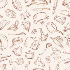 kitchen utensils pattern
