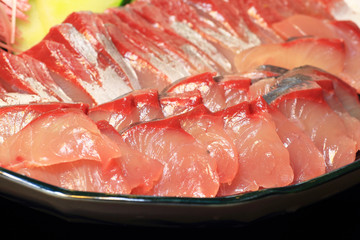 Japanese healthy sashimi of Amberjack food