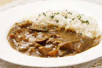 キノコのチキンカレー