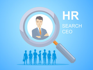 Vector illustration of a portrait of the ceo wearing a jacket wi