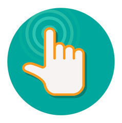 hand pointer cursor flat icon