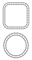 film reel frame round