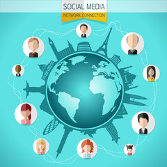 Avatar Social Network stylish Set of girls and guys