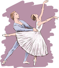 dancing ballet couple © Amili