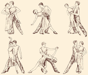 Fototapeta na wymiar dancing couple