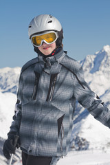Fototapeta na wymiar Teenage boy skier