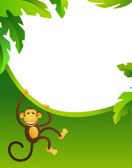 Obraz na płótnie Canvas Frame with monkey