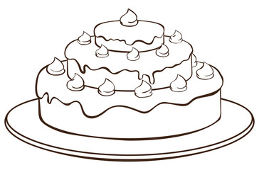 Outline cake