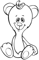 Outline funny bear