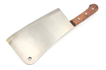 Meat cleaver knife isolated on white background