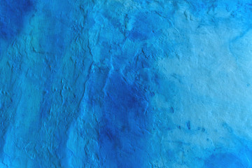 Grunge blue painted wall texture