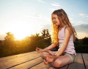 Girl meditating