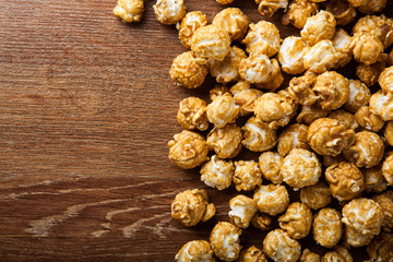 a lot of golden caramel corn background