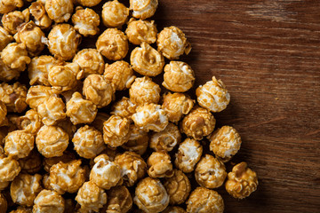 a lot of golden caramel corn background