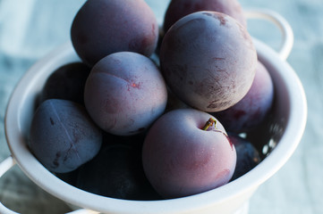Freshly Picked Plums