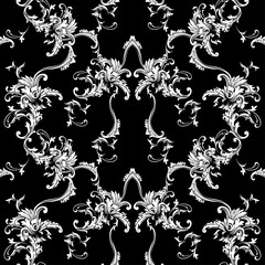 Seamless vector background. Baroque pattern