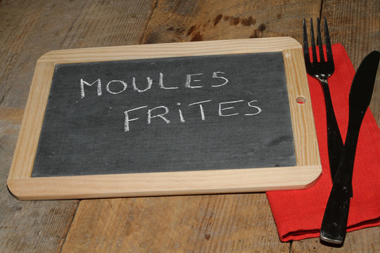 ardoise moules et frites