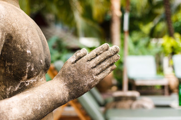 close up hand sculpture