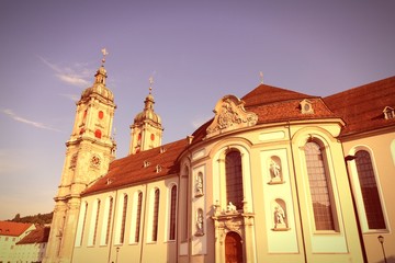 Obraz premium St. Gallen, Switzerland. Cross processed color tone.