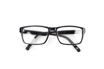 Black Eye Glasses look a bit nerd style Isolated on White