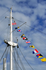 Mast and maritime signal flags