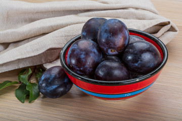 Ripe fresh plum