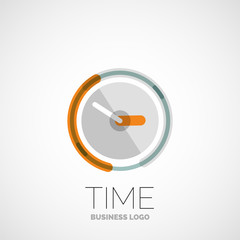 Clock, time company logo, business concept